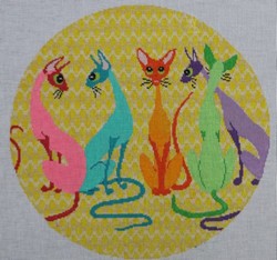 5 Colorful Cats in Round (18m)