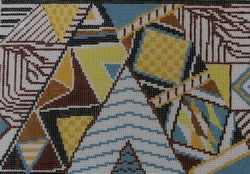 Brown Yellow Blue Abstract (18m)