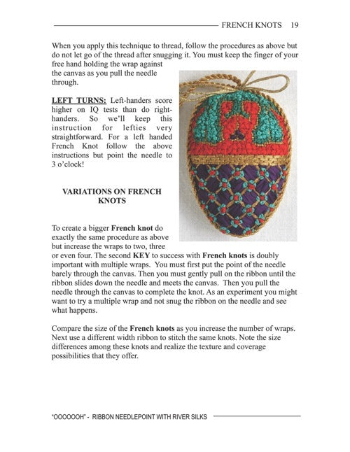 "OOOOOH" Book - The Essentials of Ribbon Needlework with River Silks