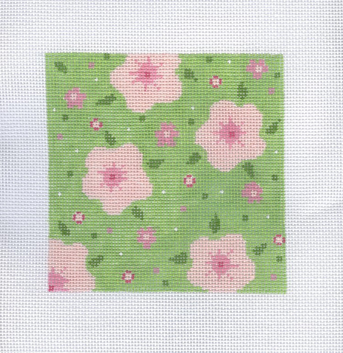 Squares - Green & Pink Floral