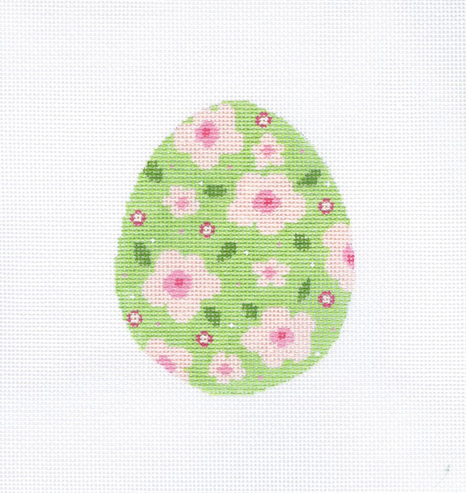 Egg - Green & Pink Floral