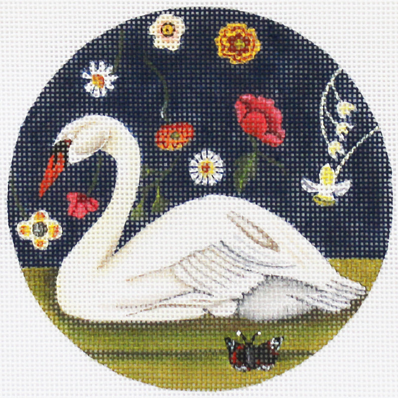 Catherine Nolin · Floral Swan Ornament