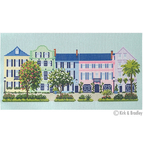 Rainbow Row Pillow on 13