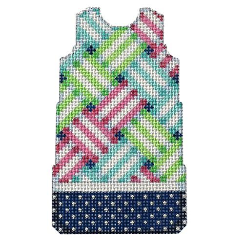 Woven Stripes Mini Shift