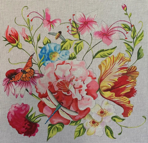 Floral/Dragonfly