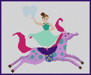 Girl on Horse Tooth Fairy Pillow