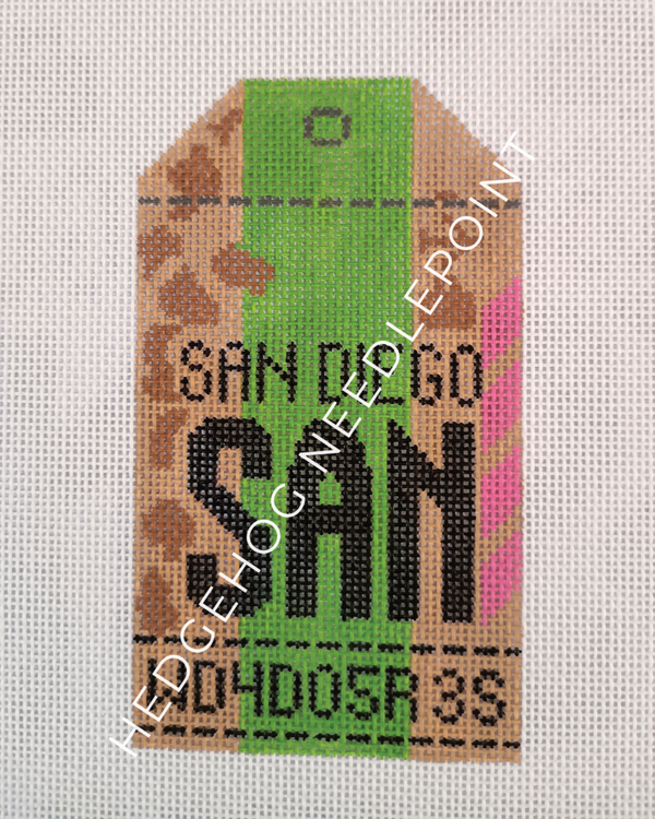 Retro Travel Tag · San Diego
