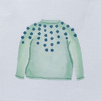 Mint Pom Sweater