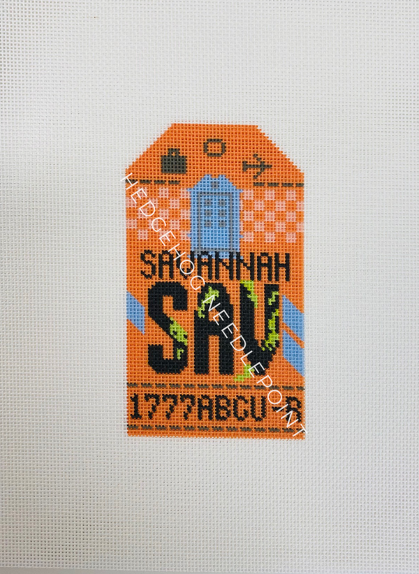 Retro Travel Tag · Savannah