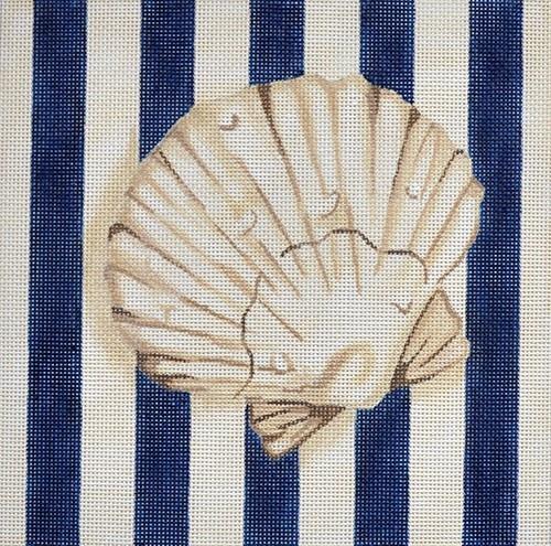 Scallop Shell Square/Stripes