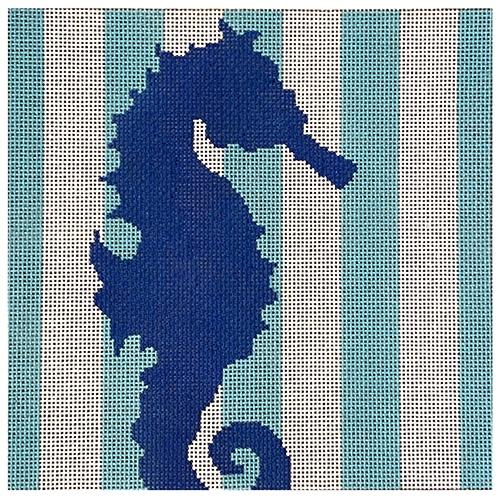 Seahorse Stencil/Aqua