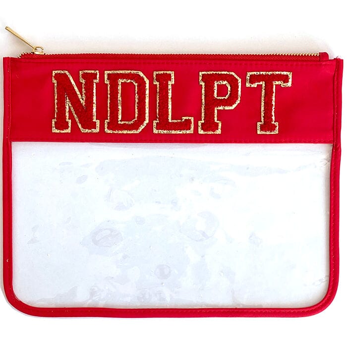 Red NDLPT Clear Zip Pouch