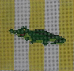 Gator on Yellow/white stripe
