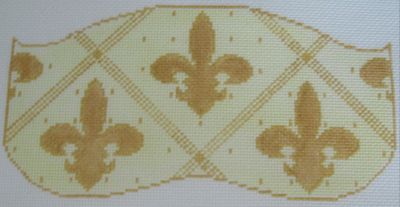 Fleur de Lis Sleep Mask - Ivory and Gold