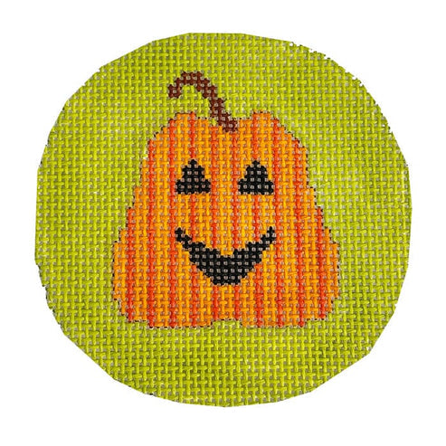 striped pumpkin on lime 18 m 3 in round