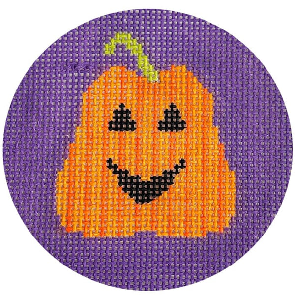 striped pumpkin on purple 13 m 4 in round