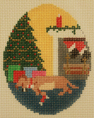 Sleeping Dog Under Tree - Musical Ornament