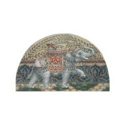 Elegant Elephant (On Brown Canvas)