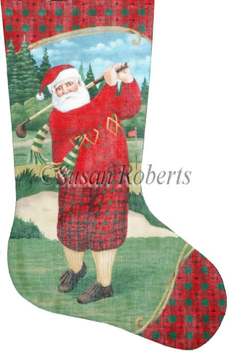 Santa Teeing Off - Stocking (13m)