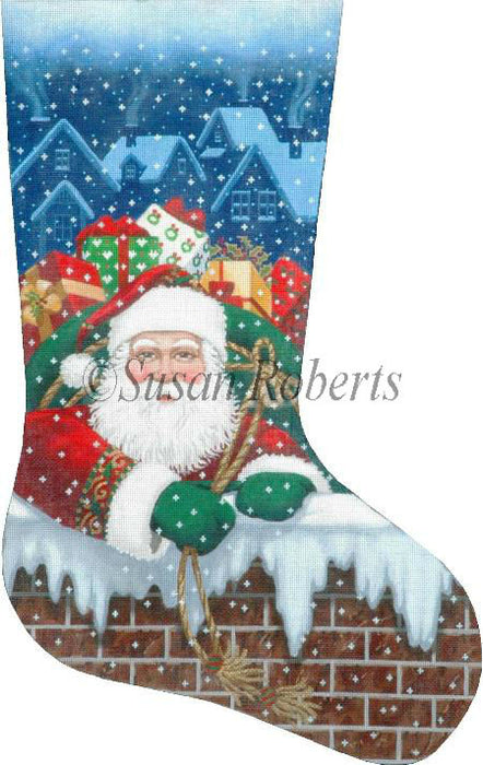 Santa Pops In - Stocking