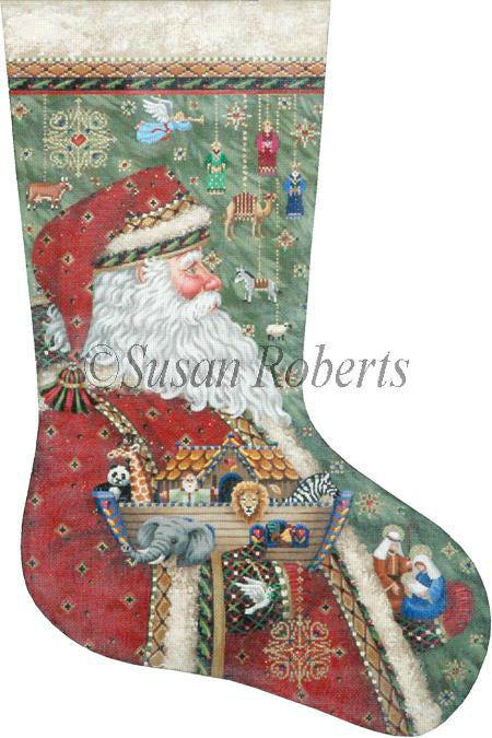 Santa’s Ark And Nativity - Stocking