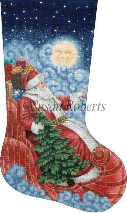 Moonlight Santa - Stocking