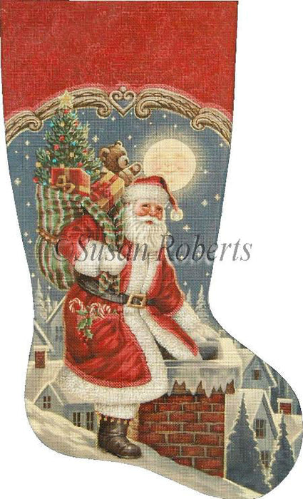 Santa Sneaks In - Stocking