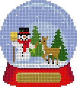 Snow Globe, Snowman with Reindeer