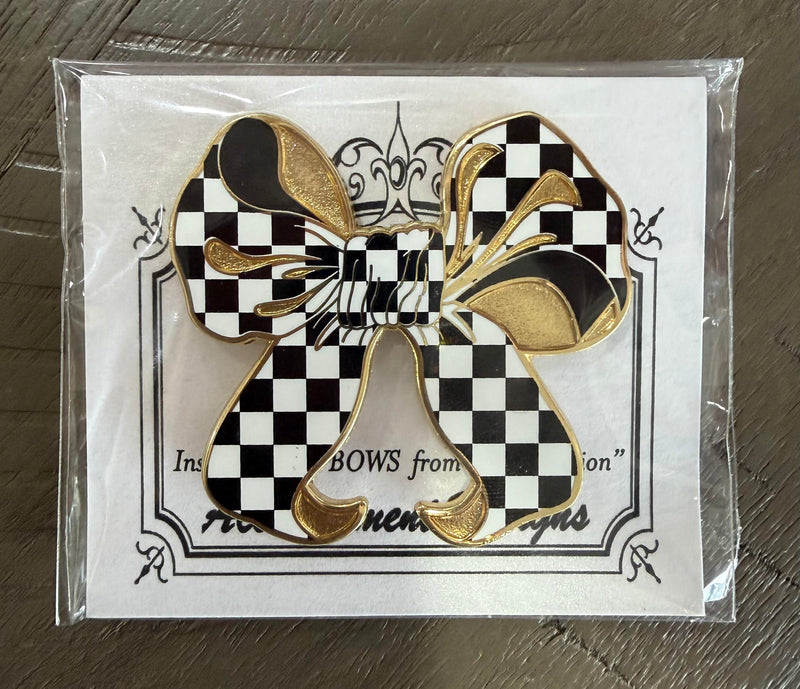 Big Bow (Black/Gold/White) - Needleminder