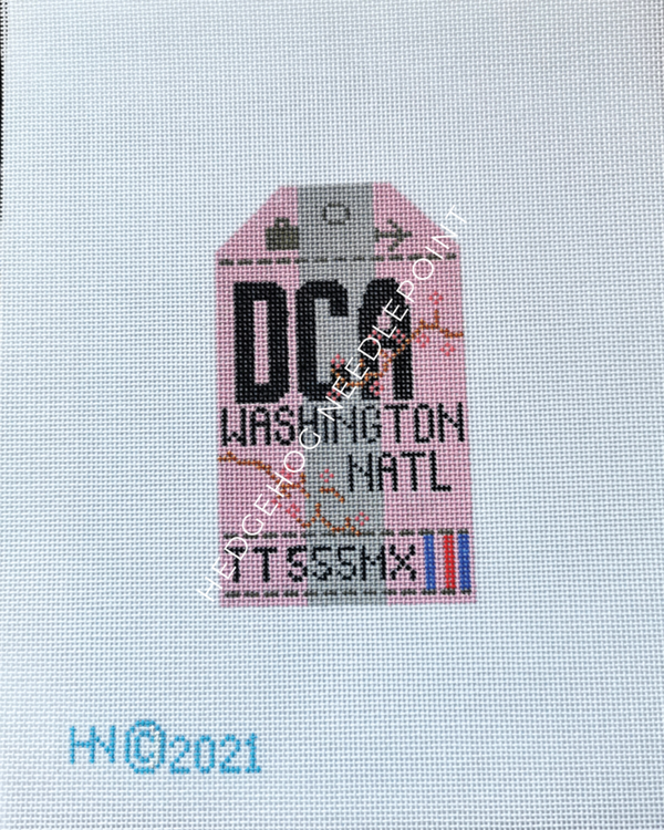 Retro Travel Tag · Washington DCA