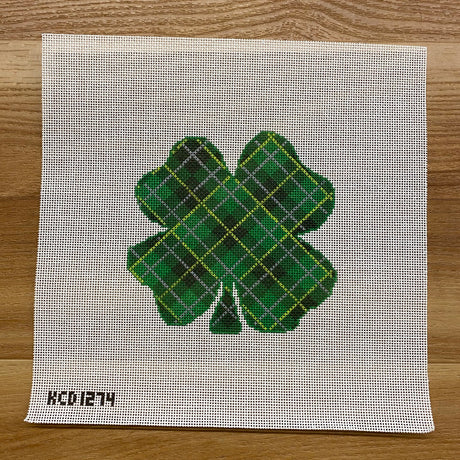 Plaid Shamrock Ornament