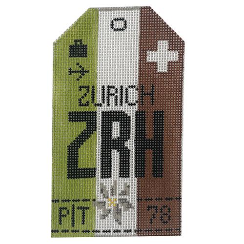 Retro Travel Tag · Zurich