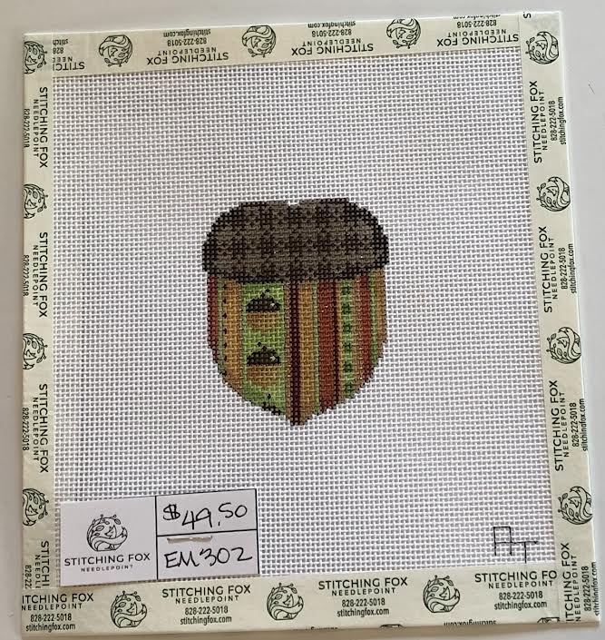 Acorn Stripe/Plaid Cap Mini AcOrnament