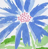 Large Blue Splash Flower