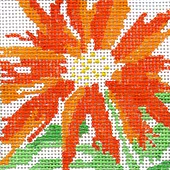 Small Orange Splash Flower