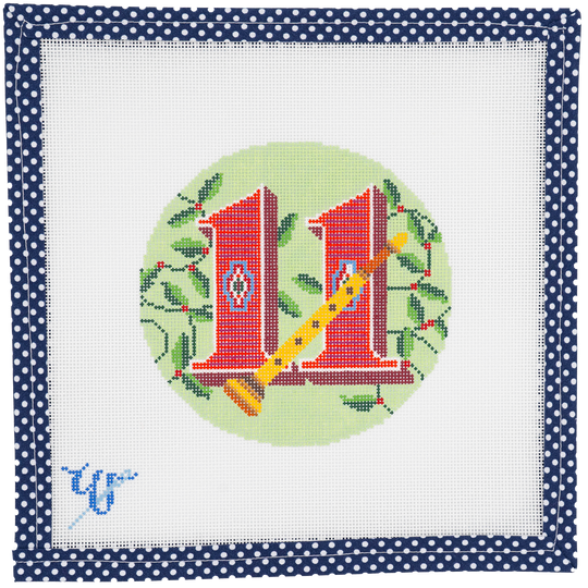 12 Days of Christmas - Day 11 - Eleven Pipers Piping (with stitch guide)