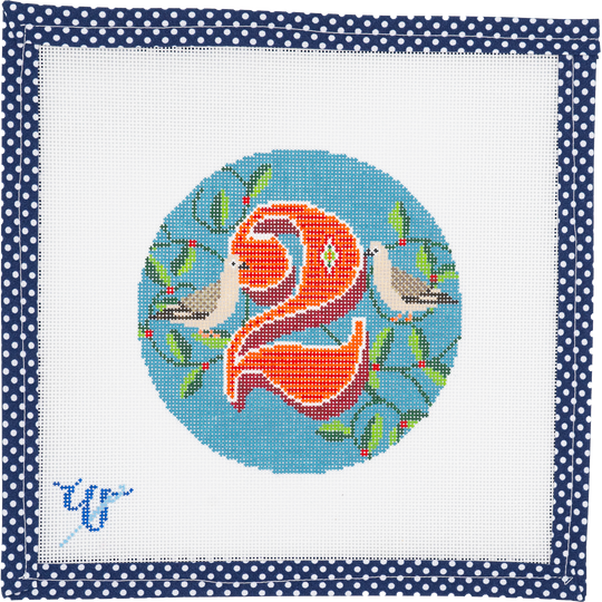 12 Days of Christmas - Day 2 - Two Turtle Doves (with stitch guide)
