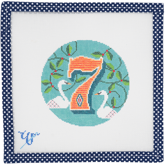 12 Days of Christmas - Day 7 - Seven Swans a Swimming (with stitch guide)