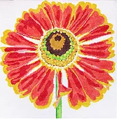 14" Simple Flowers - Button Flower