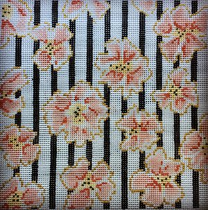 Coral & Gold Flowers