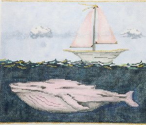 Pink Whale & Sailboat