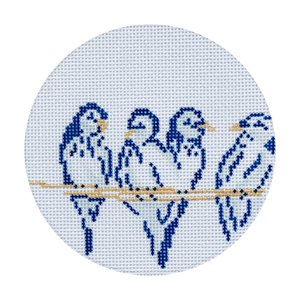 The Blue & White Twelvetide Series - Four Colly Birds