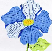 Medium Simply Peony #2 - Blue