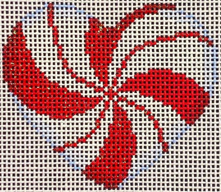 Peppermint Swirl Mini Heart/Red