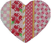 Pink Vertical Patterns Heart