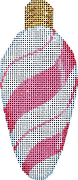 Pink Peppermint Swirl Light Bulb