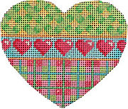 Lime Lattice/Hearts/Plaid Heart