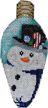 Top Hat Snowman Light Bulb