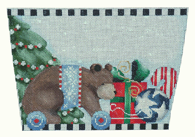 Bear on Wheels/Ball Stocking Cuff