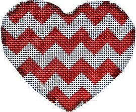 Red Chevron Heart